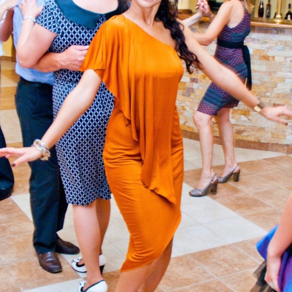 Geometrical One Shoulder Pencil Dress